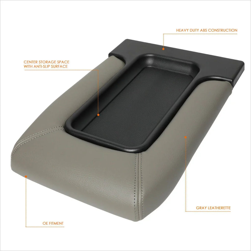 For Kit Console OE Rest GMC Cover Lid Chevrolet Center Arm Cadillac Repair Gray