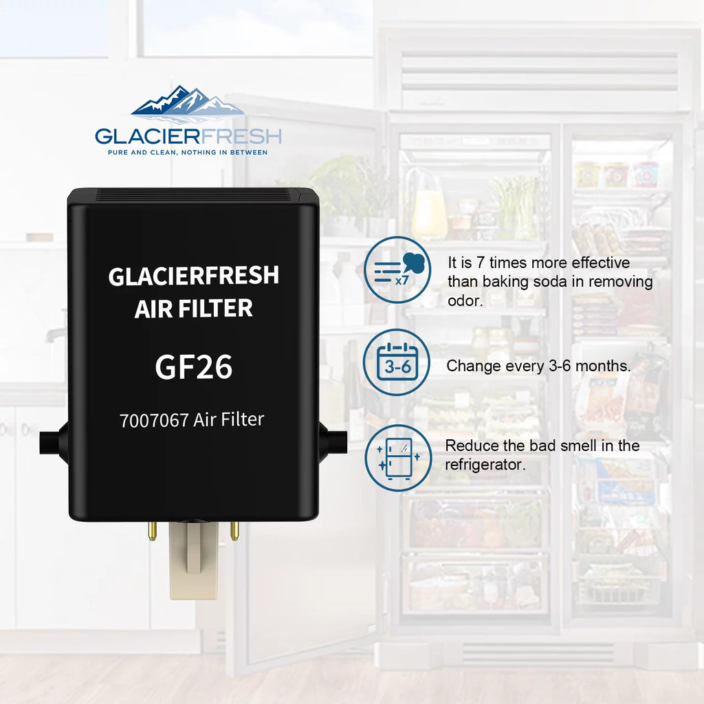 7007076 Pack Refrigerator Filter, for Filter GLACIER FRESH Air Replacement Air 1