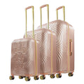 Inch, 25 Gold with Disney 3 Suitcase Rolling Minnie 21, Rose Hardshell Molded and Piece Wheels, 29 Mouse Set, Luggage
