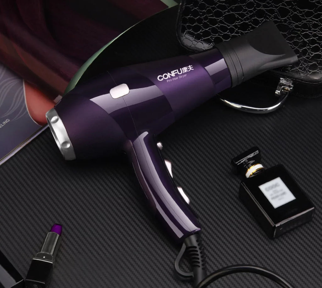 Power Concentrator Heat Button, Results, Women, and and Hair Dryers hot High Function Ionic 2300W for 2 air Shot Settings, Dryer, Cool CONFU Dryer, for 3 Shinier Nozzle(Red) Speed cold Hair