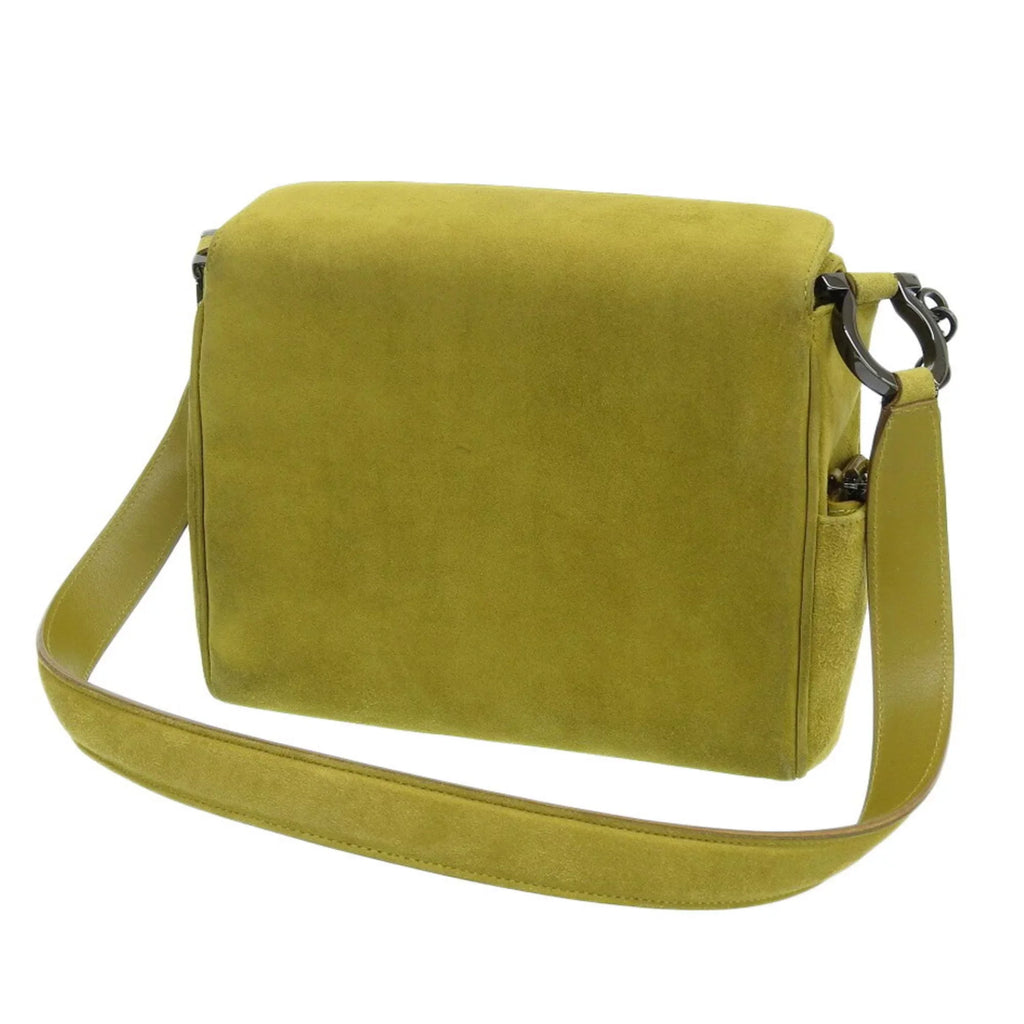 Suede Ferragamo Green SALVATORE Bag Pre-Owned BC217651 (Good) Shoulder FERRAGAMO Gancini Salvatore One