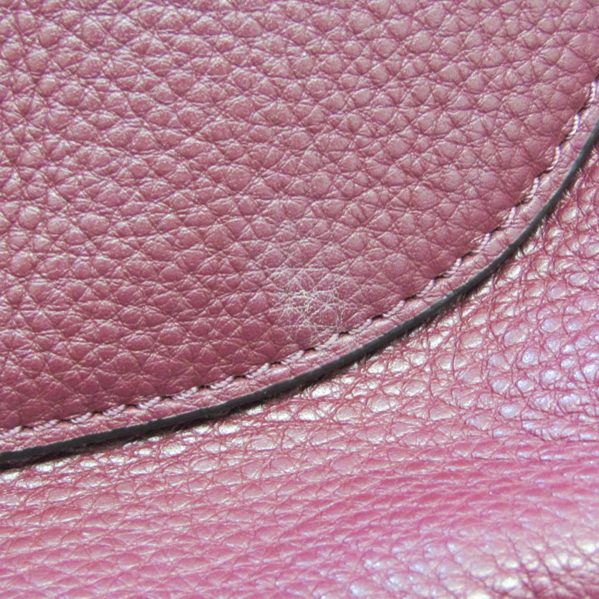 Women's Leather Bag Pre-Owned (Good) Burch Tory Bordeaux Shoulder