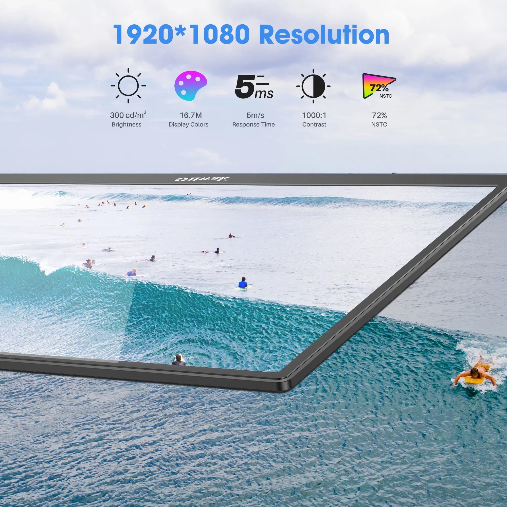 IPS Extender Speakers, Frameless VESA 180° Dual FHD Second Stand 100% Gaming Laptop, Large 18.5 inch 1080P Screen Foldable Oiiwak for Travel sRGB Monitor,100HZ Portable Monitor, &