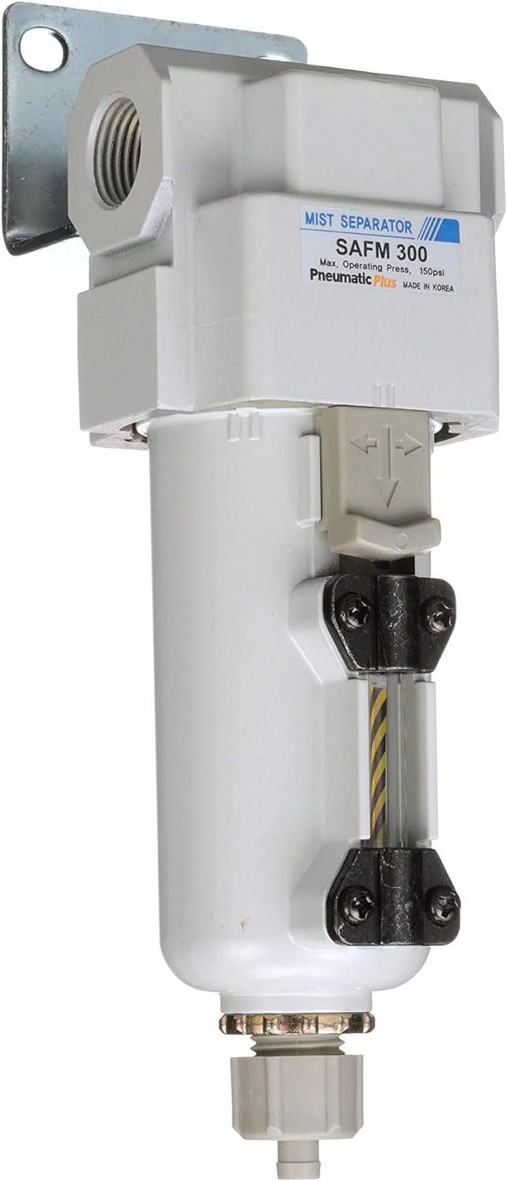 bracket metal compressed filter, 0.1 3/8" - air bowl, drain, npt micron, manual coalescing