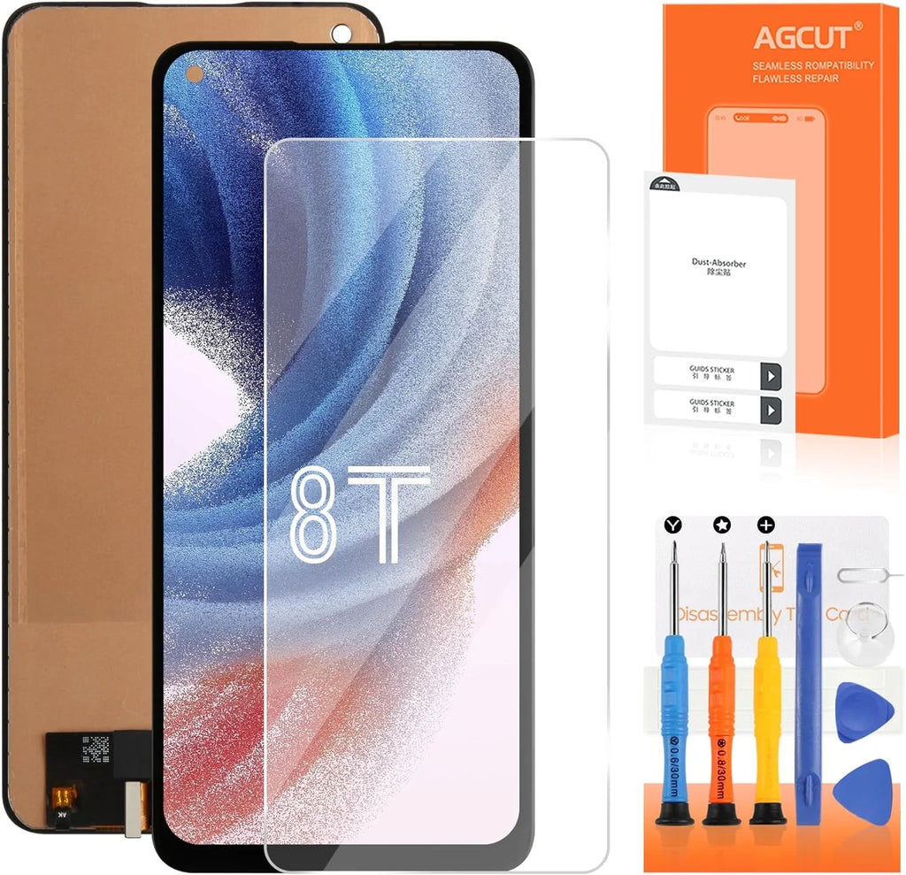 8T LCD KB2001 (Support 8T+ KB2003 Part KB2005 Oneplus OLED Digitizer Fingerprint) Repair Touch 5G Display KB2000 Replacement Screen for Assembly Screen