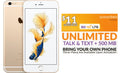 Speed a Talk Gold + Month Unlimited Good) 16GB iPhone Sim 6s (Refurbished: Unlocked $11 Pre-Owned Free