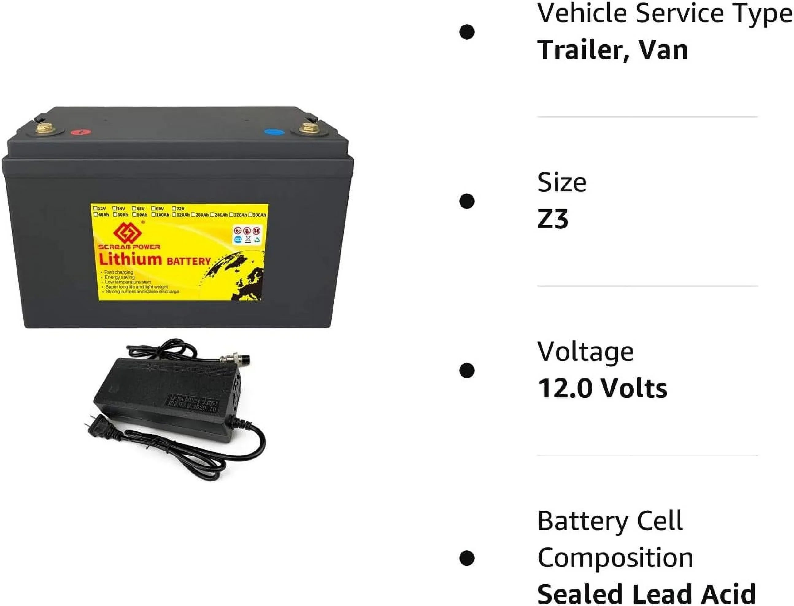 Solar 12v 1536Wh Outdoors Battery Backup Portable and LiFePO4 Ports LiFePO4 Camping Station Charger,for System Generator with Power USB 120Ah Solar Battery Travel Hunting,RV,Marine,Overland,Off-Grid