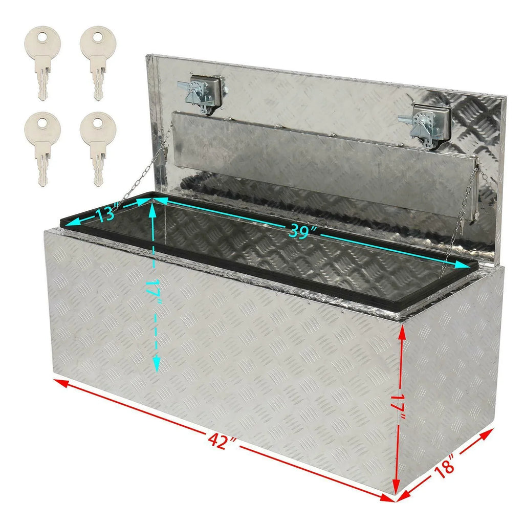 Box Storage Underbody ToolBox Teledu Tool Trailer Truck Underbed Aluminum 42" Pickup