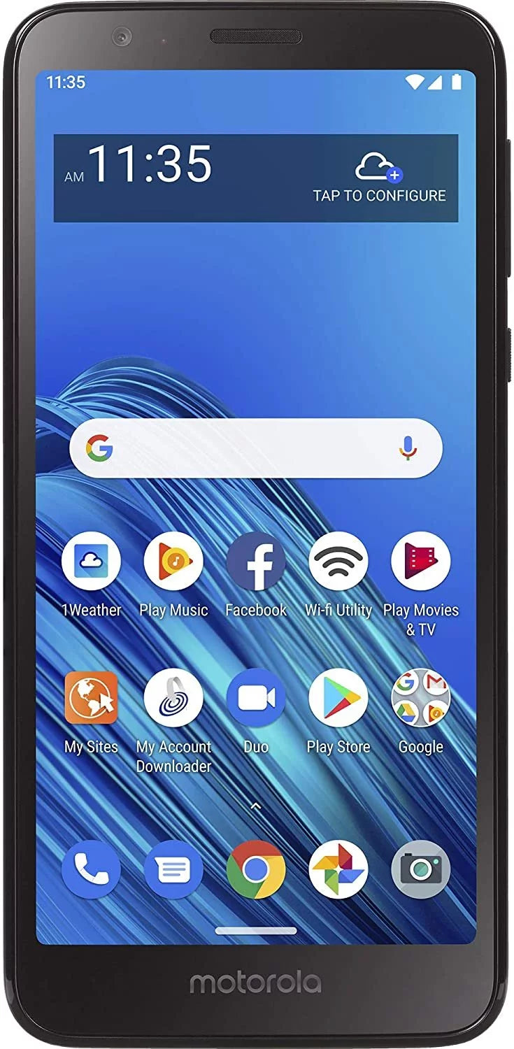 LTE TracFone Moto 32GB Smartphone Prepaid 4G E6 Locked Black Motorola