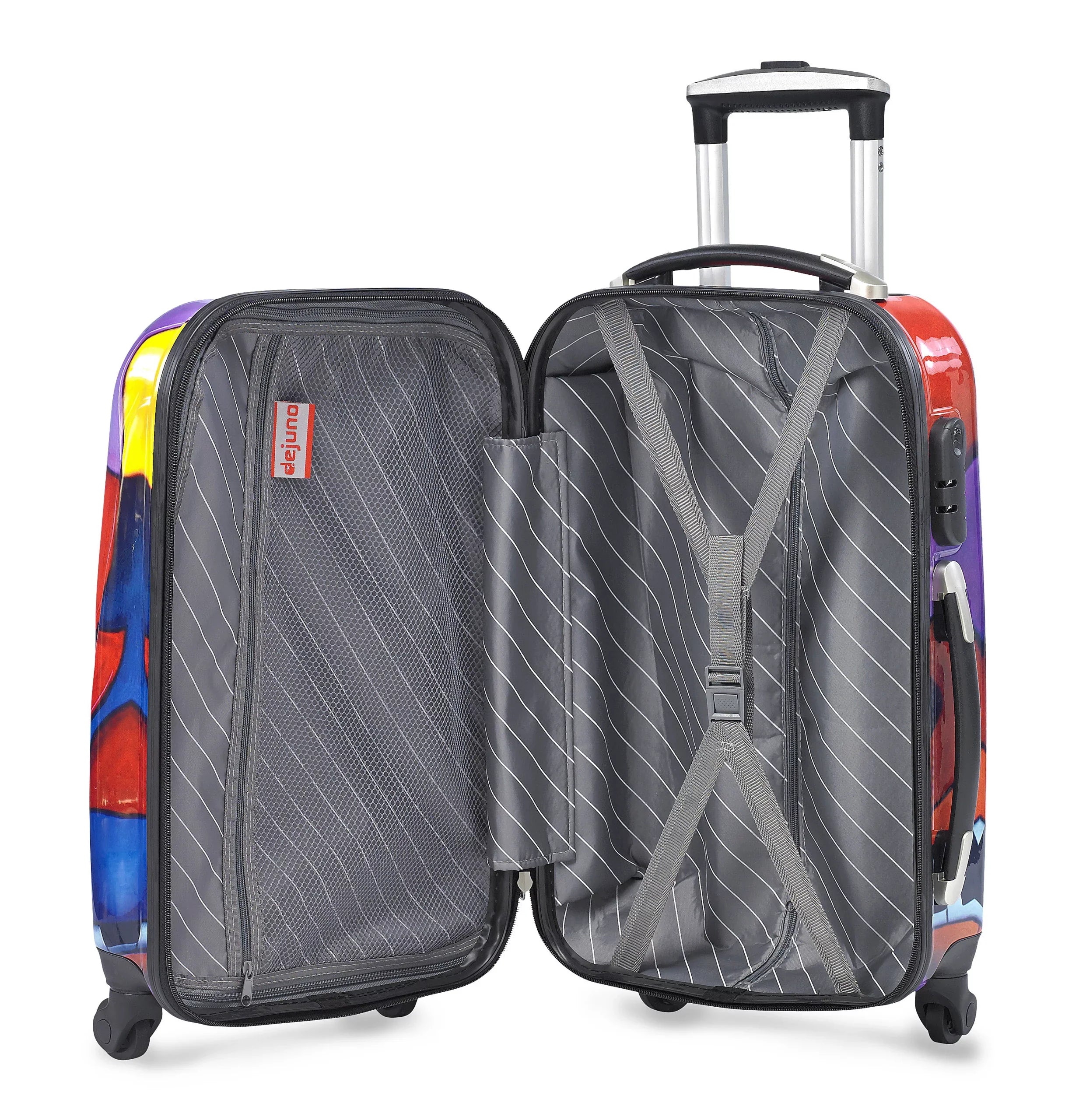 Spinner Upright 3-Piece Hardside Jazz Dejuno Luggage Lightweight - Set