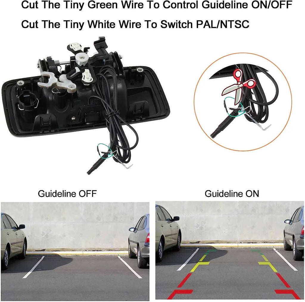 Park Camera Assist for Sierra Chevrolet 2014-2018 1500 Camera Rear Tailgate RED View Handle Backup GMC WOLF Silverado