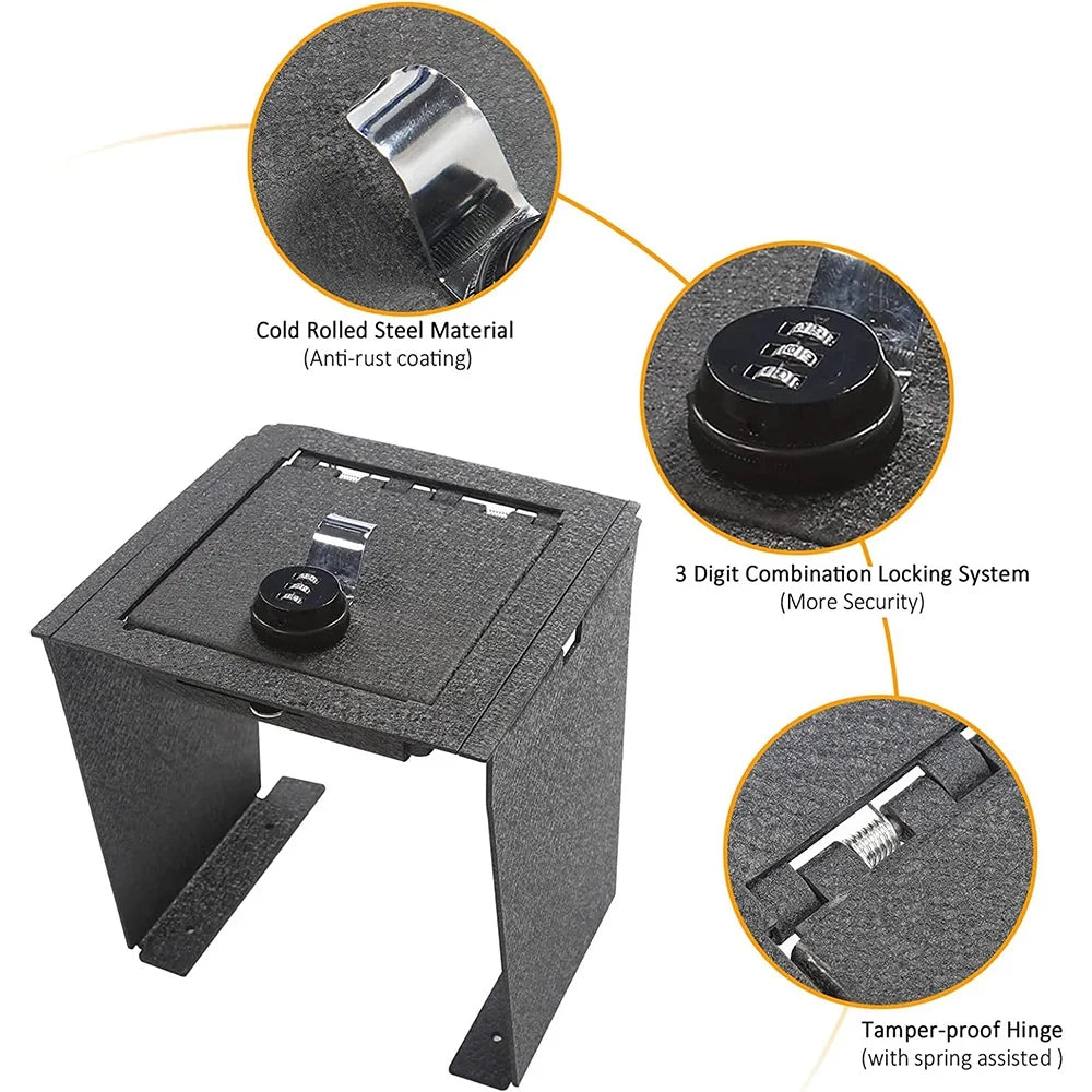 2Door/4Door 2021-2022, 3-Digit Black Password, with Coating for Console ALLTIMES Safe Steel Bronco Box for Carbon Ford Center Anti-rust