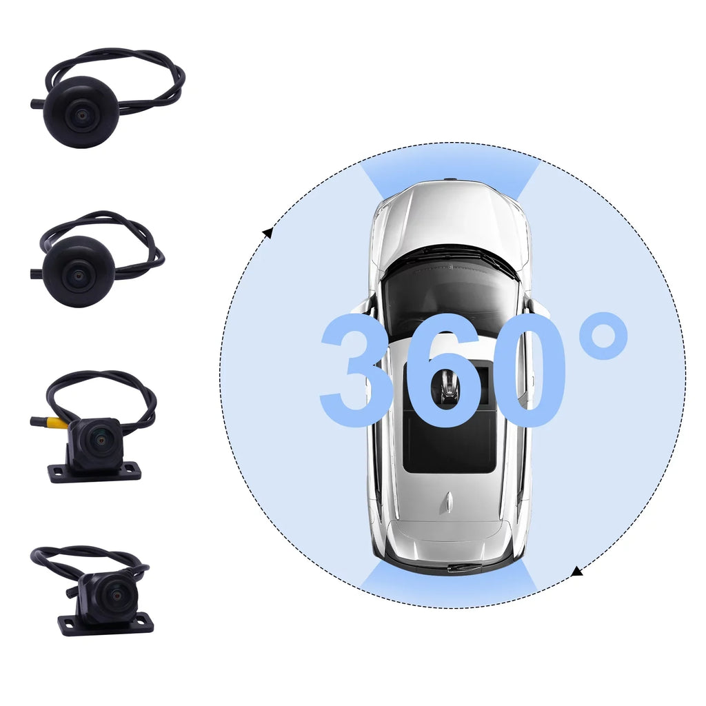 360° Recorder 1080P Night Vision ZhdnBhnos Recording Bird 4-Camera System View Kit Rear Panoramic View DVR Car