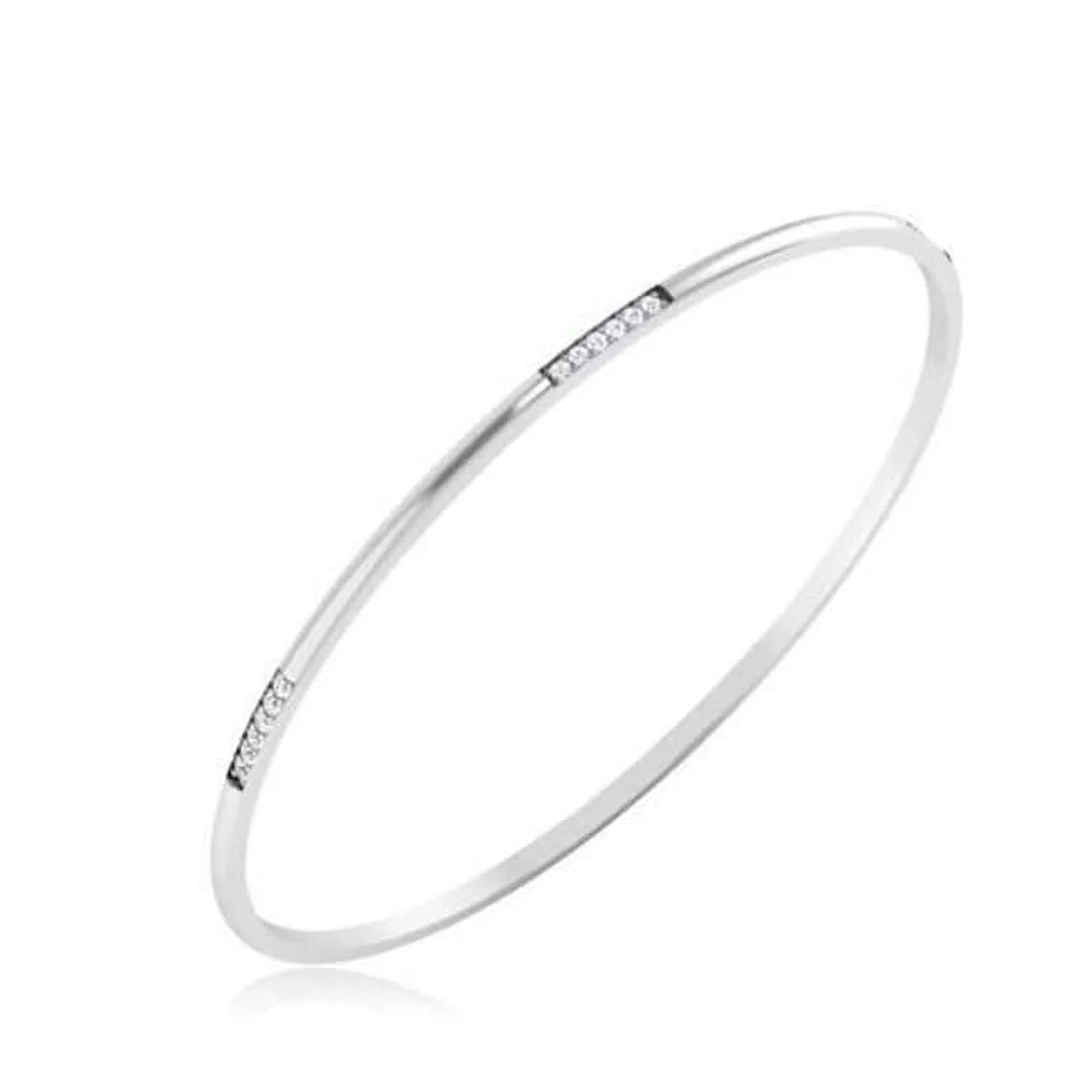 Enterprises Ladies Diamonds 1.8 14K Chad White Bracelet Carat Bangle Harry Cut Gold - 40755 Round