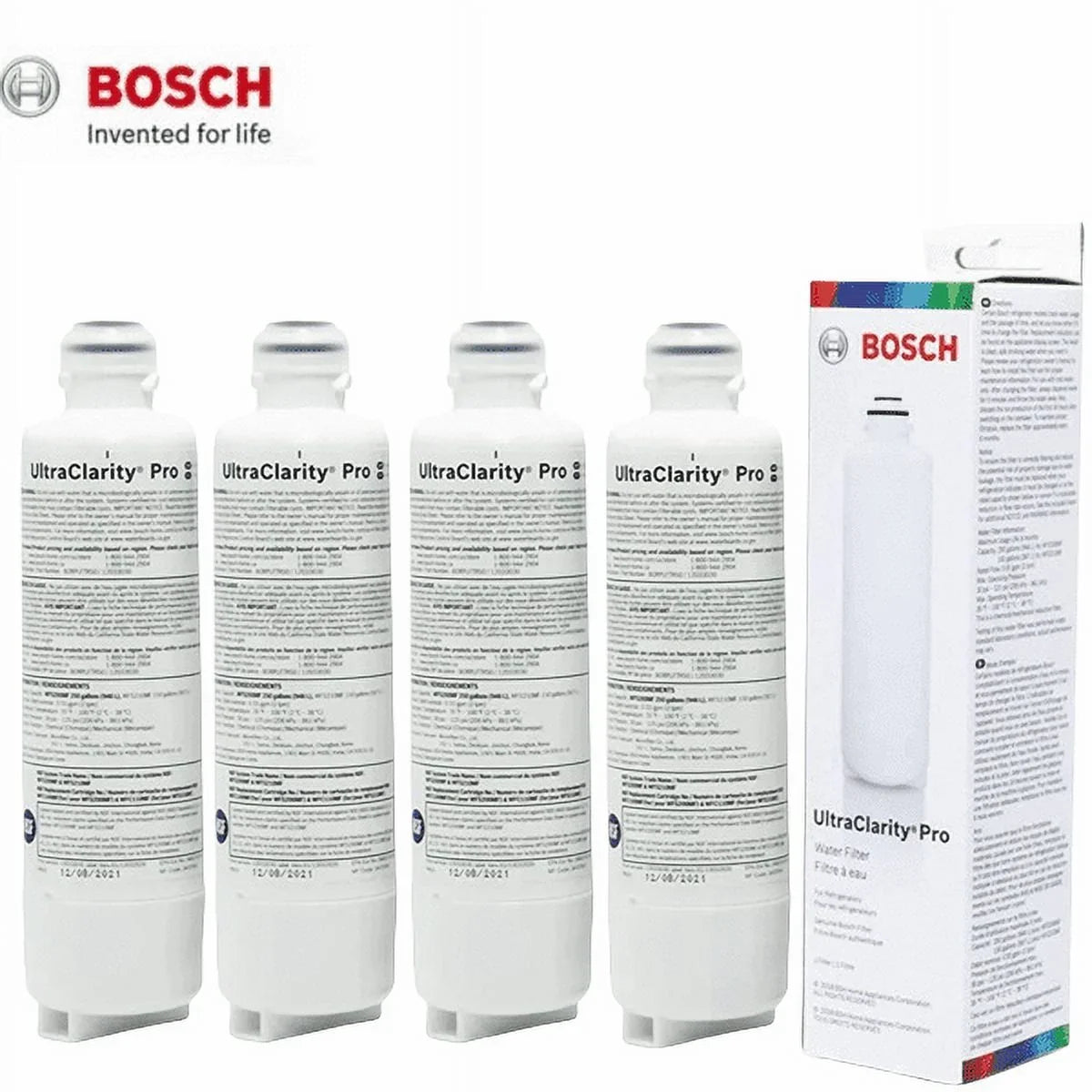 Replacement/Compatible,4 Pack UltraClarity Pro RA450022, Filter, REPLFLTR55, 11032531 BORPLFTR50,BORPLFTR55, Water Bosch