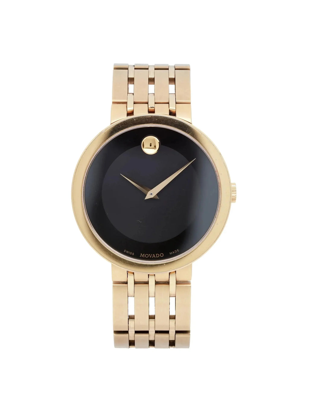 0607059 Steel Watch Quartz Movado Esperanza Dial Black Men's 39mm Museum