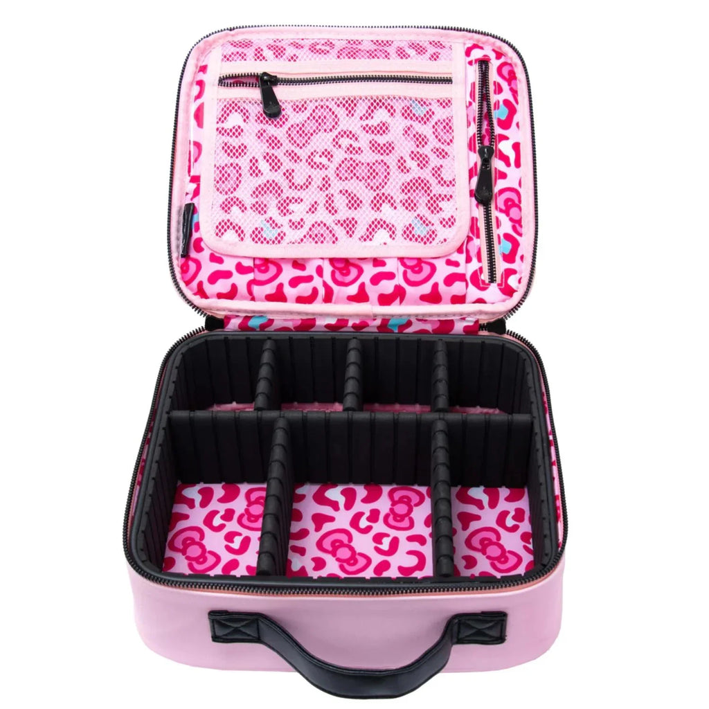Bag Toiletry Travel Animal) Hello Faux Kitty Leather, Bag Cosmetic Impressions (Pink with Vanity