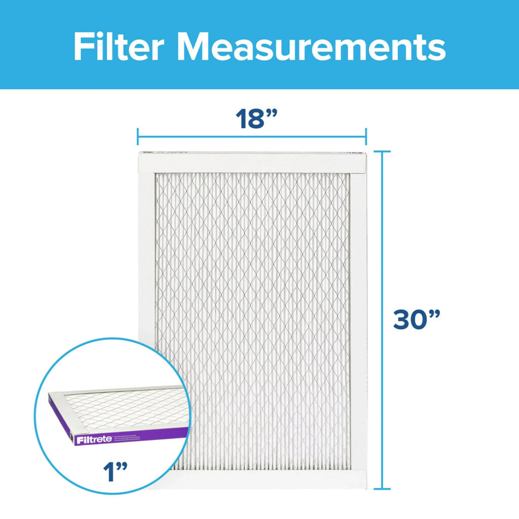 MPR MERV Allergen Air 18x30x1 12, Advanced 1500 Reduction, Filter, Filtrete Filters 4