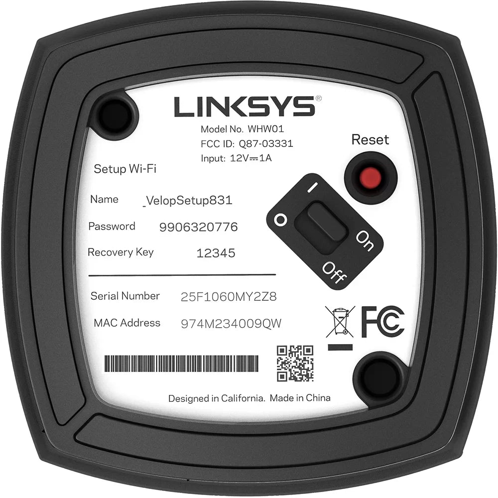 Replacement Coverage 1.500 Ft Pack Linksys Expandable System Dual 1 Up Router to AC1200 Wi-Fi Mesh Velop Sq Band