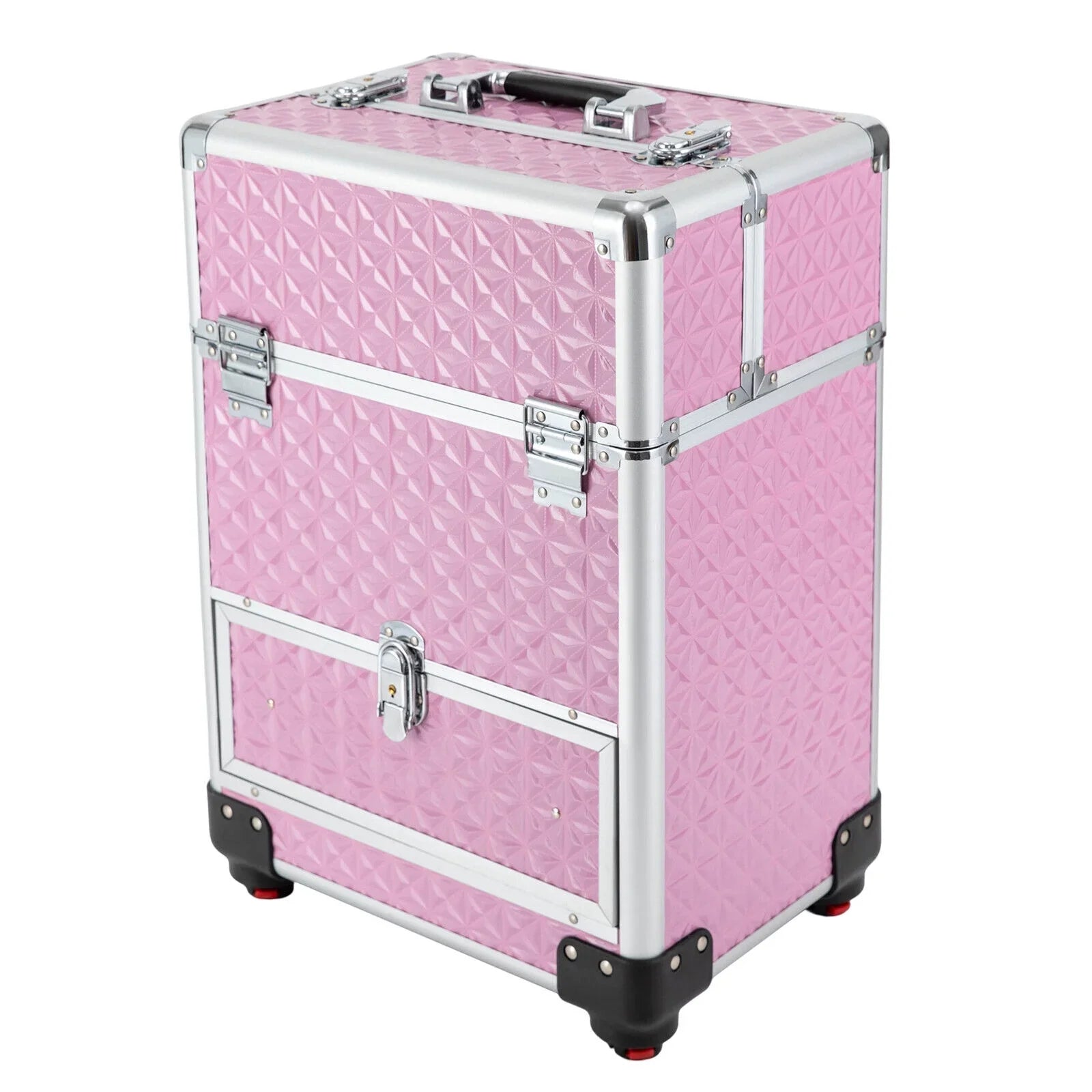 Drawers Professional Box Storage Pink MIDUO Lockable Hair with Styling Tools Makeup Nail Embroidery Trolley