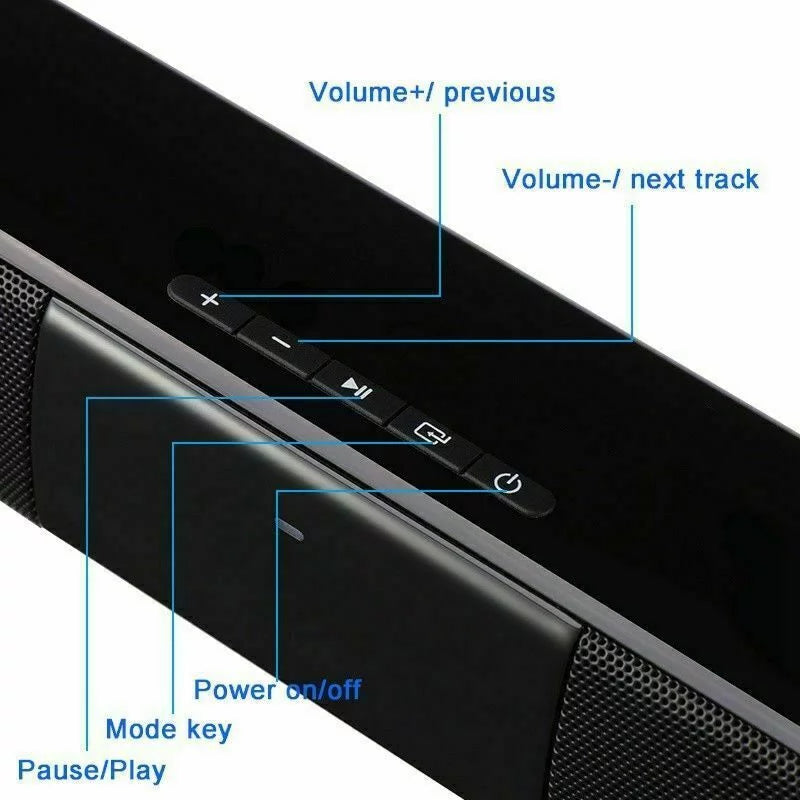 System TV Sound Wireless & Speaker Bar inch Sound Surround Wired Bar Sound 22 Bluetooth