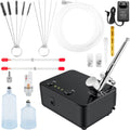 Nail Set Kit Airbrushes, BENTISM Portable Tattoo w/Multi-Purpose Kit, Compressor, Feed Art System Gravity Airbrushing Airbrush Makeup Cookie with Dual-Action Airbrush