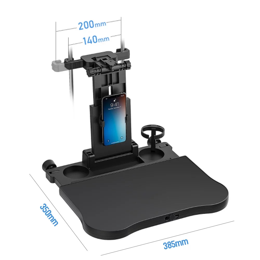 Back with Seat Writing, Phone Car Table Multifunctional Holder Food Car Adjustable Working, Black Seat Car Foldable Travel Eating Table Tray, for Aibecy