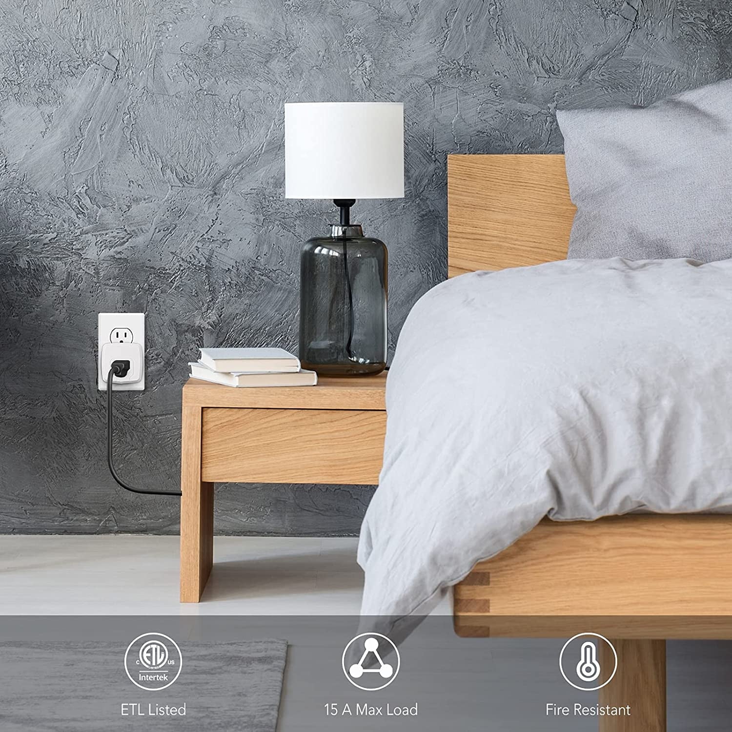Home 2-Pack Mini Hub Google Smart Alexa, Timer WiFi 2.4G HBN 15A, WiFi No Assistant, Smart Certified, ETL Plug with with Outlet Only, Control Works Function, Remote Required,