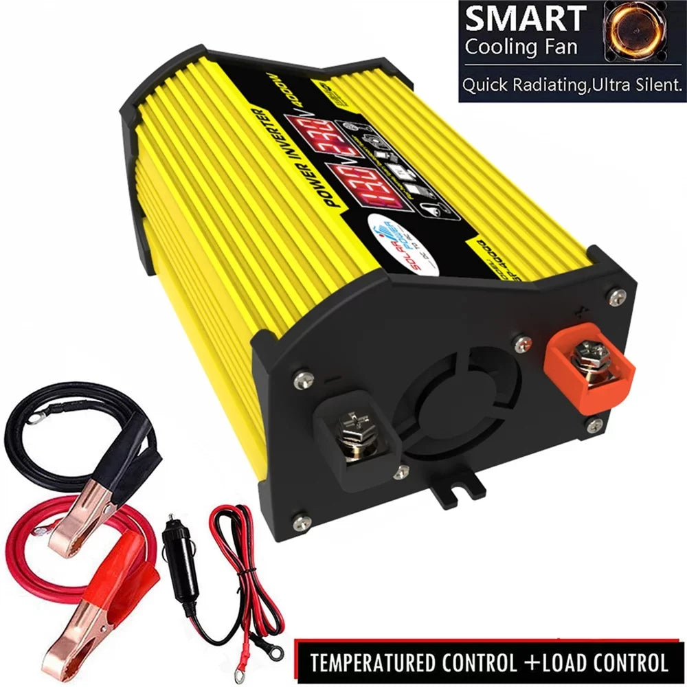 4000W Inverters Transformer Car Dual Modified Inverter Gecheer Display DC12Volt Portable USB SineWave AC110220Volt To Inverters Auto Inverter Power