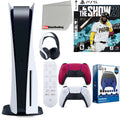 Cleaning Headset, Extra Controller, Red Cloth Accessory Playstation and Sony Kit Disc Microfiber PS5 Show Version Starter Cosmic 21, MLB Media (Sony with The Bundle Disc) Remote, 5
