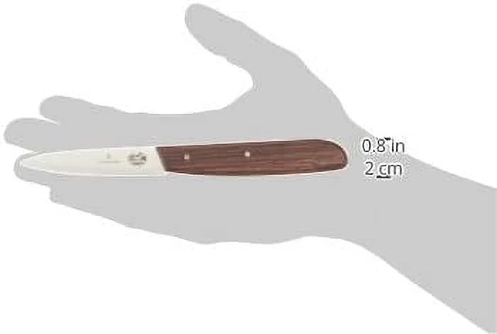 3 with Point Handle Victorinox Knife Wood, Kitchen Paring Serrated Rosewood in. Steel Blade Stainless Spear