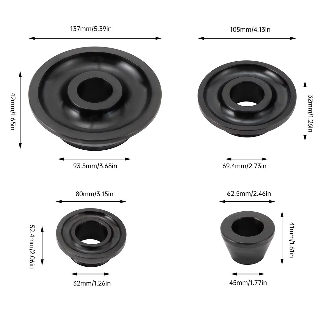 Steel 45-gauge Set Balancer Cones Balancer Cones Adapter 4 36mm Tire Sizes Wheel