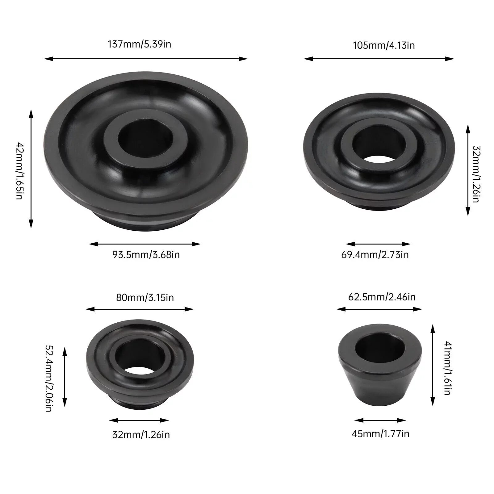 Steel 45-gauge Set Balancer Cones Balancer Cones Adapter 4 36mm Tire Sizes Wheel