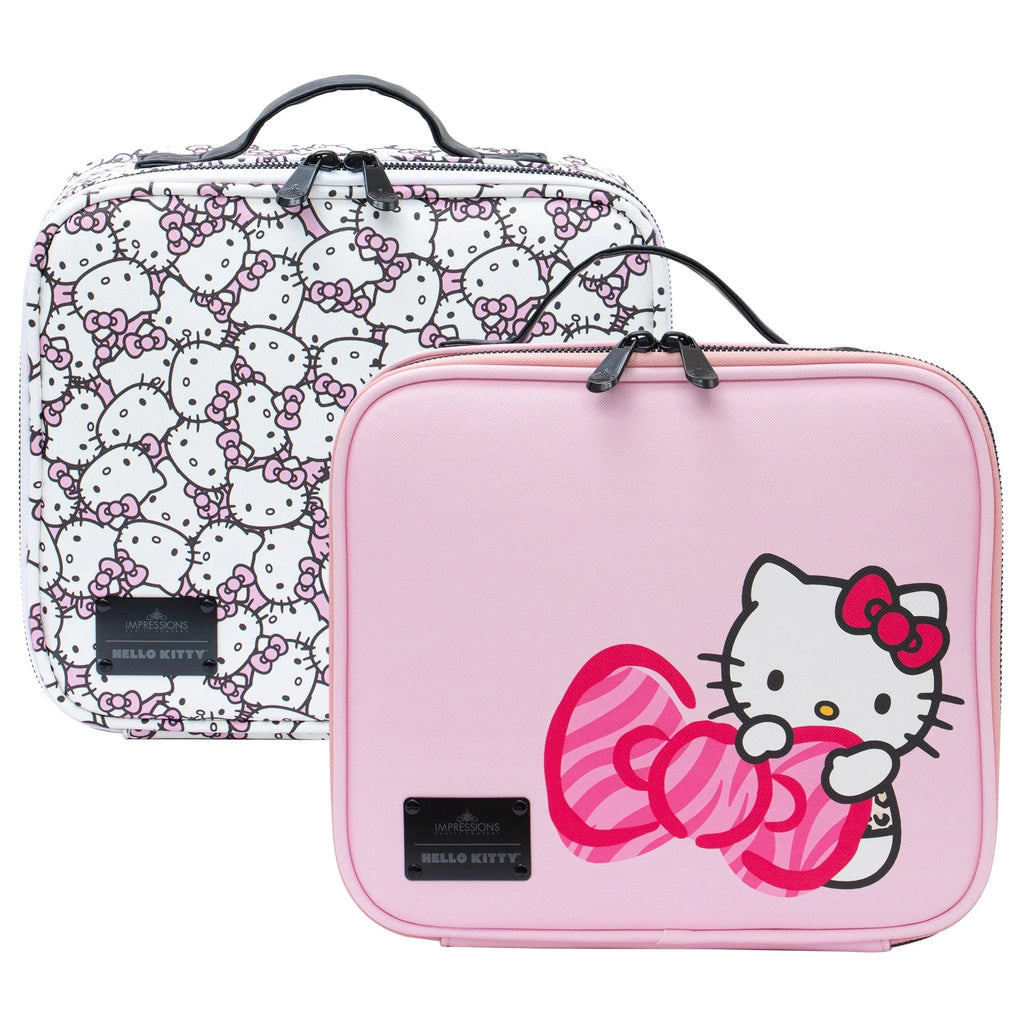 Bag Toiletry Travel Animal) Hello Faux Kitty Leather, Bag Cosmetic Impressions (Pink with Vanity