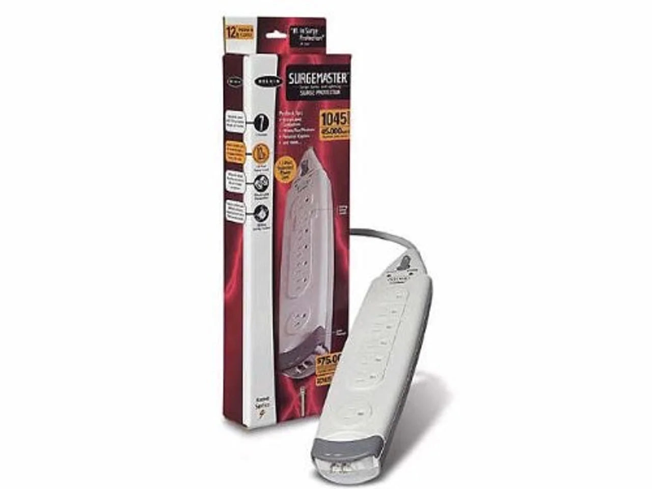 12' (F9H71012) with Protector Belkin Office Surge 7-Socket Cord