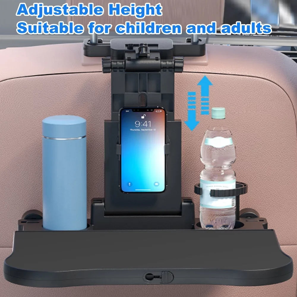 Back with Seat Writing, Phone Car Table Multifunctional Holder Food Car Adjustable Working, Black Seat Car Foldable Travel Eating Table Tray, for Aibecy