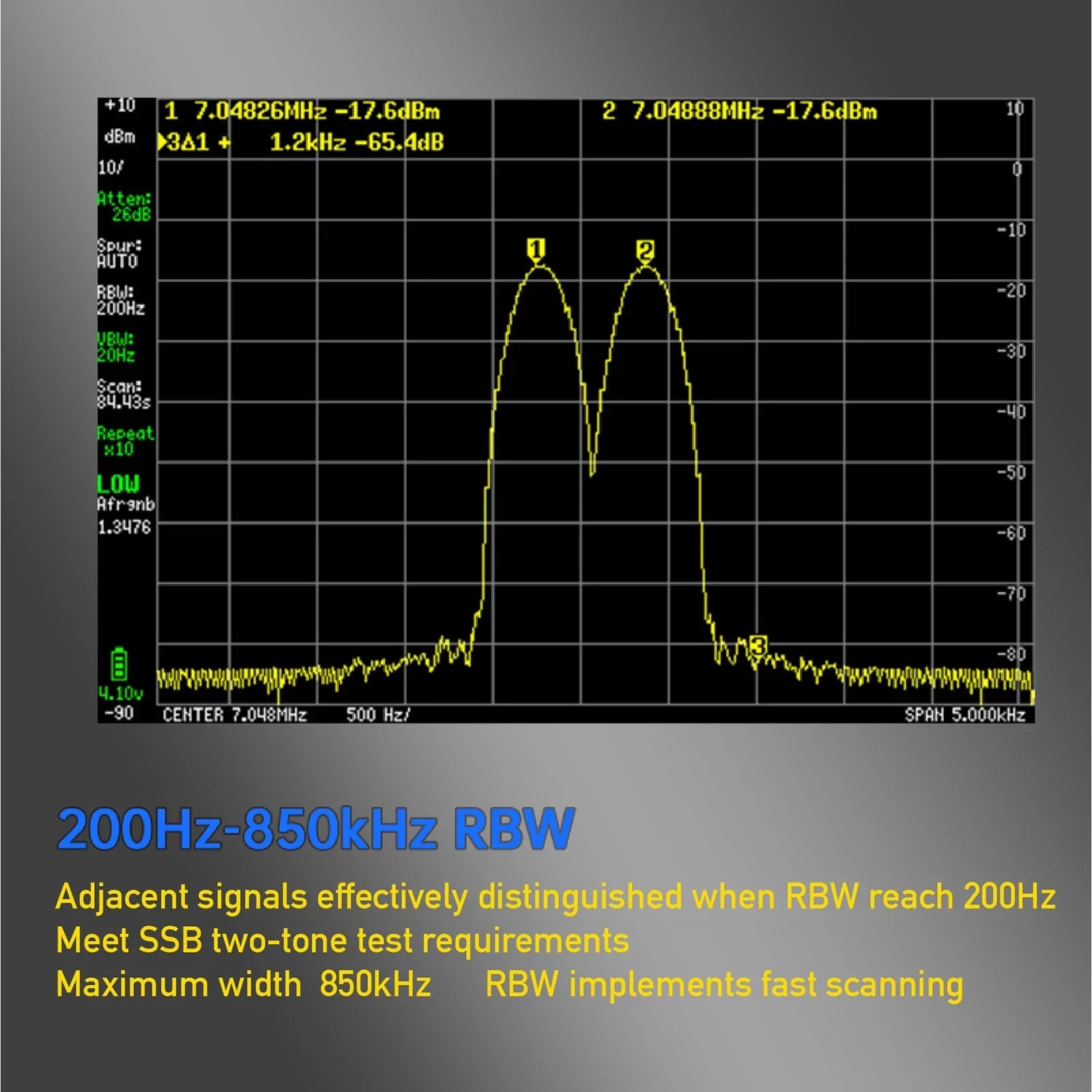 Handheld LCD TinySA Touch ULTRA 4" 100K-5.3GHz Spectrum For Tiny Analyzer