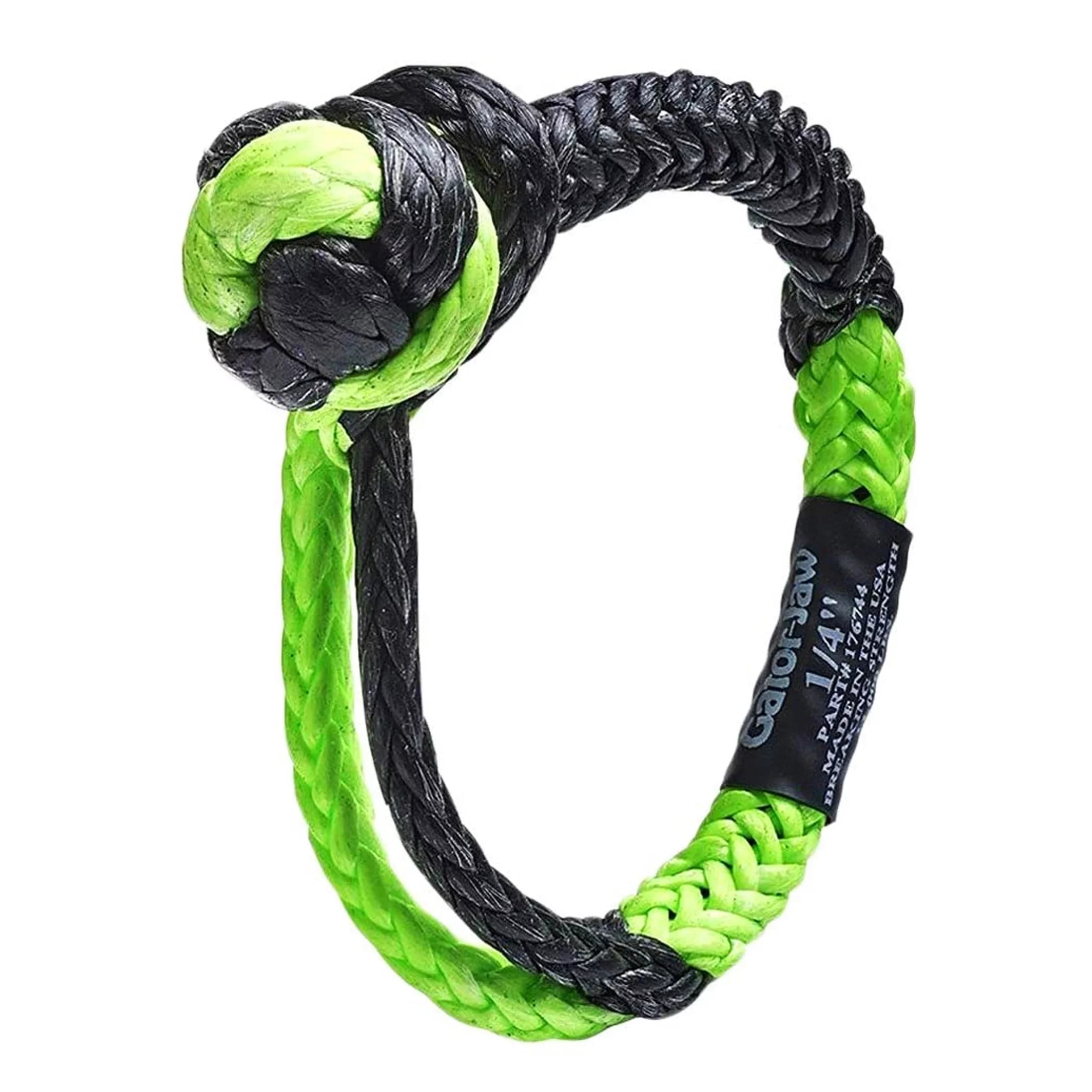 Sport Bubba ATV, Equipment Shackle UTV, Personal Breaking Rope 11,000 Mini Plasma Black, Water with – (2) and for PAIR Synthetic in Gator-Jaw 1/4" Craft 176744 Green lb. of and Ideal Power Strength