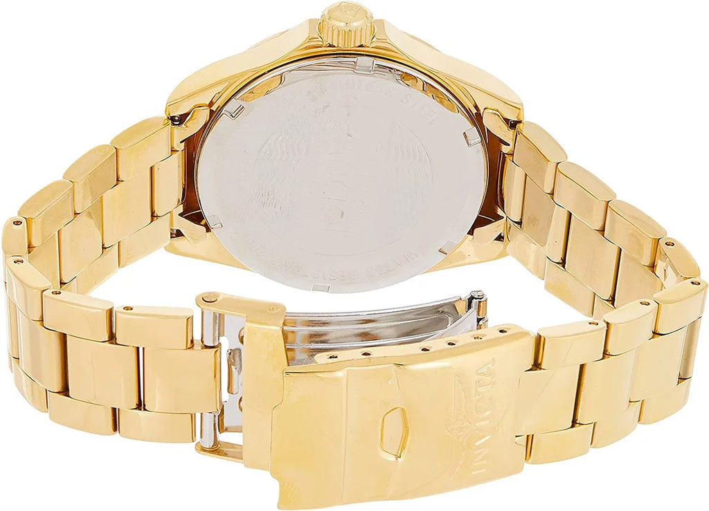 Gold 23568 Watch Yellow Bracelet Women's Dive Angel Steel Gold and Dial Silver