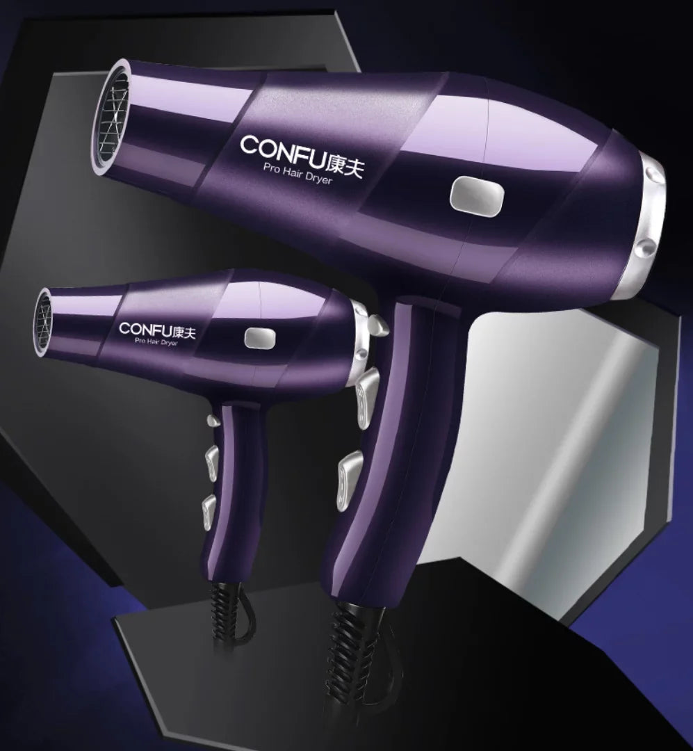 Power Concentrator Heat Button, Results, Women, and and Hair Dryers hot High Function Ionic 2300W for 2 air Shot Settings, Dryer, Cool CONFU Dryer, for 3 Shinier Nozzle(Red) Speed cold Hair