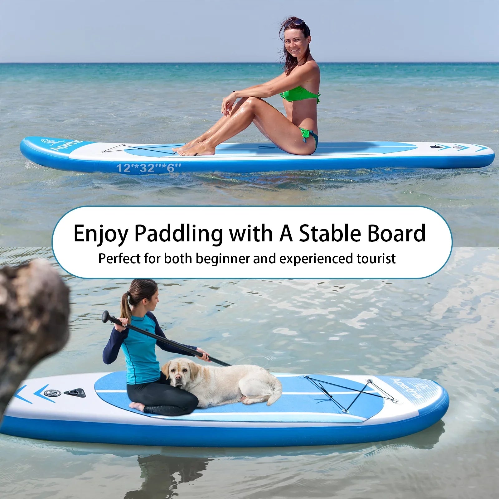 inch Backpack Fins, Adjustable 3 Board Paddle Board & Adults Thick) Paddle, Up Inflatable Carrying (6 with APETHS Pump Stand 8'7" for Board Paddle SUP Accessories