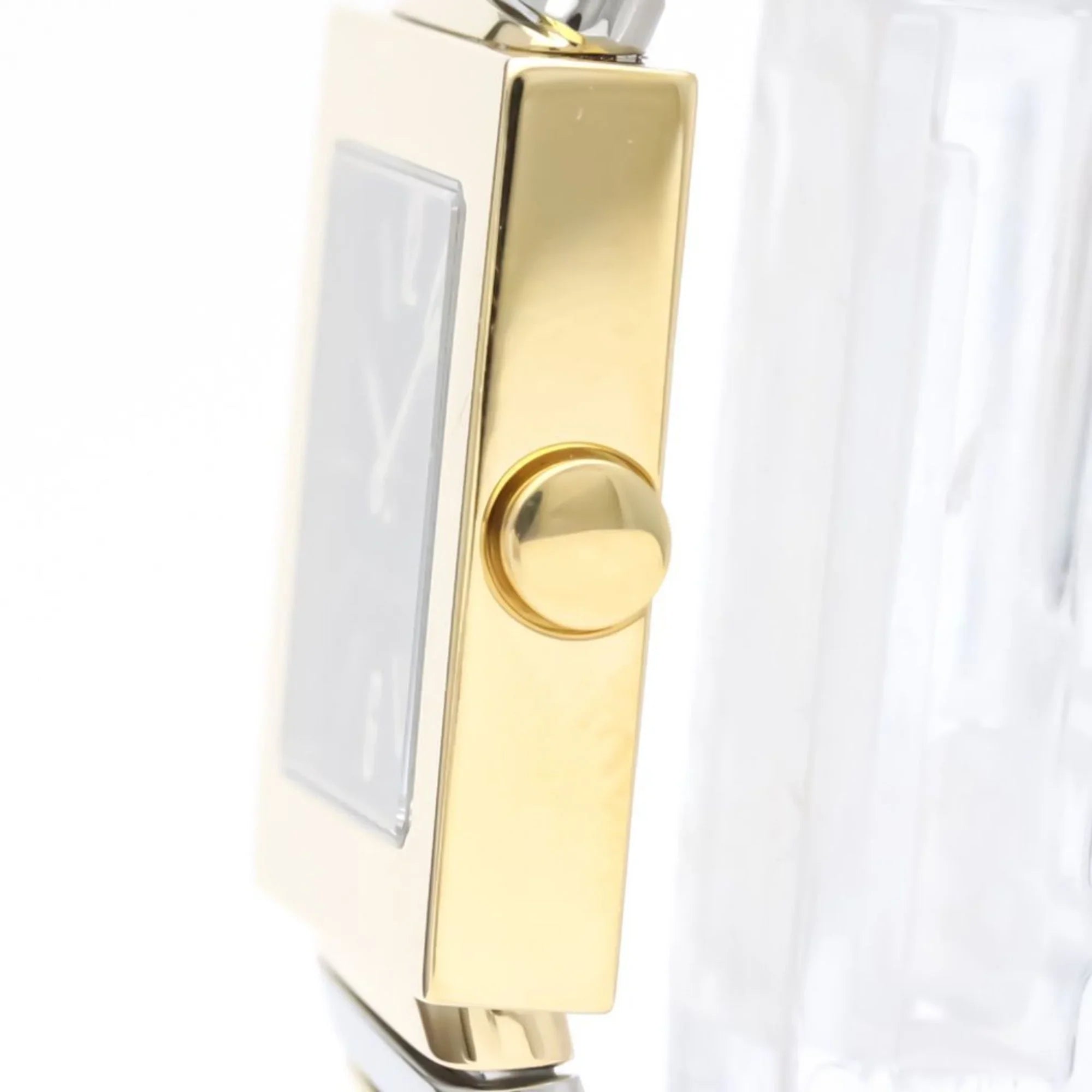 2T (Good) Quartz BVLGARI Watch Gold SQ22 Pre-Owned 18K Polished BF552142 Quadrato Ladies Steel