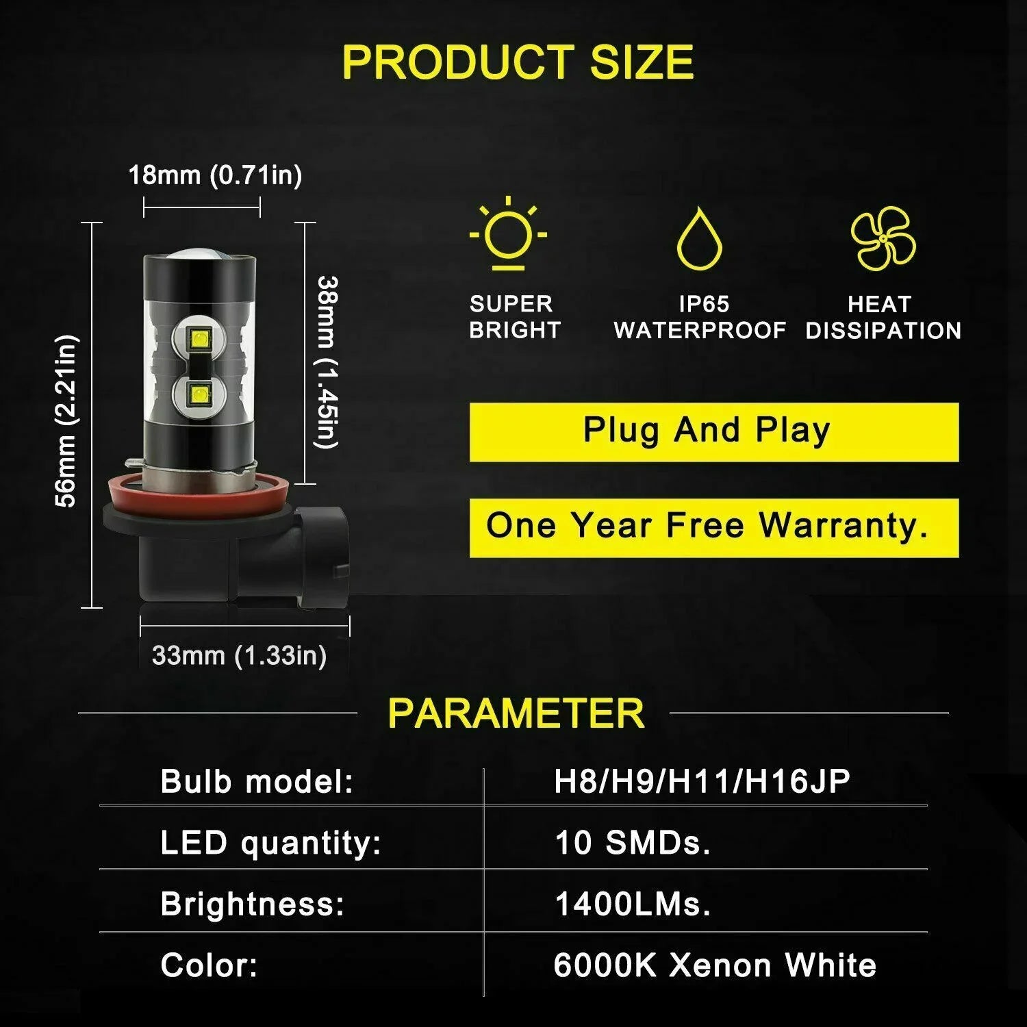 HID H8 Bulbs Headlight H11 CX-5 4pcs Fog 2018 Led Lights SKN D4S for Mazda