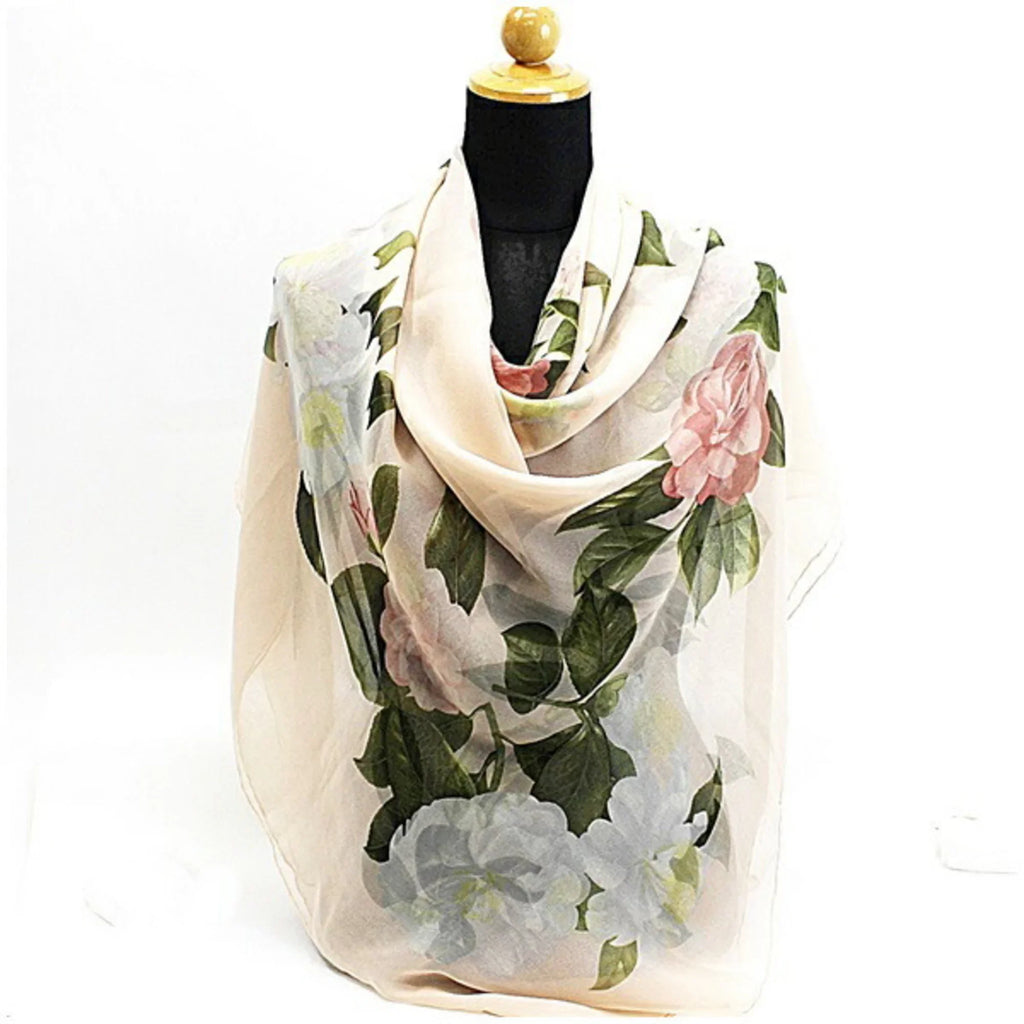 Scarf CHANEL Size Silk Chiffon Large Chanel Ladies Stole Pre-Owned Pink (Good) | Muffler