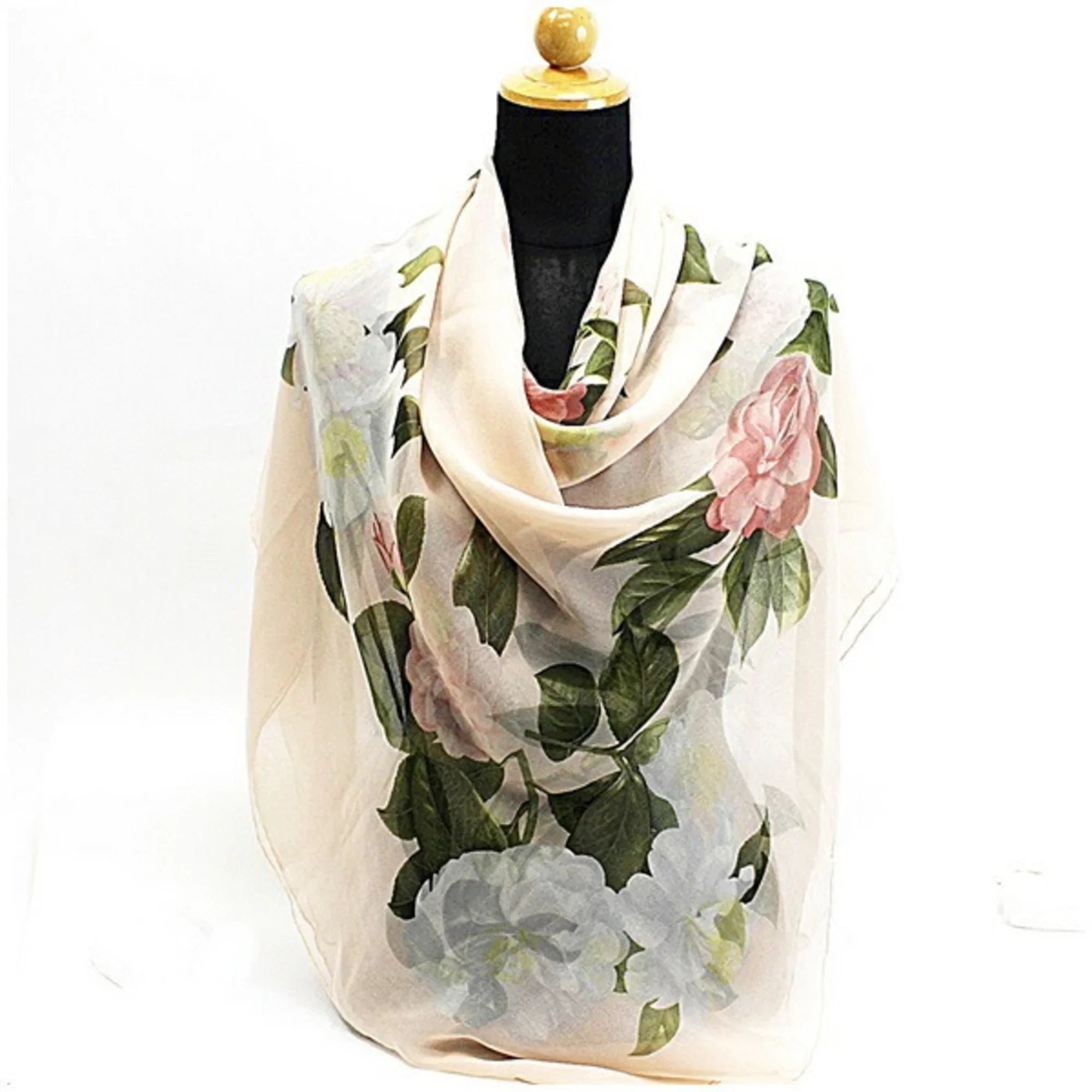 Scarf CHANEL Size Silk Chiffon Large Chanel Ladies Stole Pre-Owned Pink (Good) | Muffler