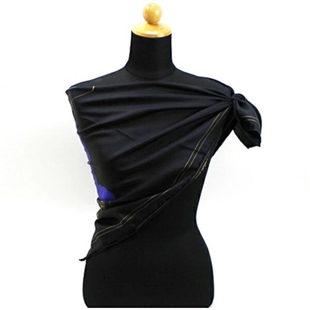 Louis Vuitton Muffler Black Silk Scarf Pre-Owned (Good) Women's