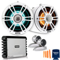 7.7'' 4-Channel Sports Clamps SG-FLT772SPW Tower Swivel Fusion White and Amplifier with Speaker SG-DA41400
