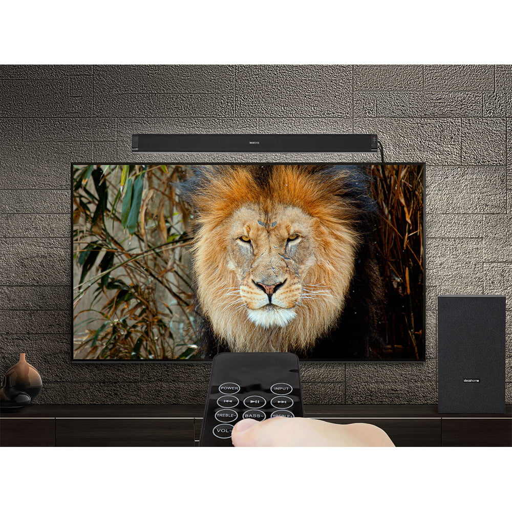 Mount, Cleaner 4K Deco Essentials TV Gear Adapter, with Smart and 6-Outlet LED Sony XBR43X800H Subwoofer, (2020) Screen 60W Surge Bundle Soundbar TV 43-inch 2020 X800H UHD with Wall