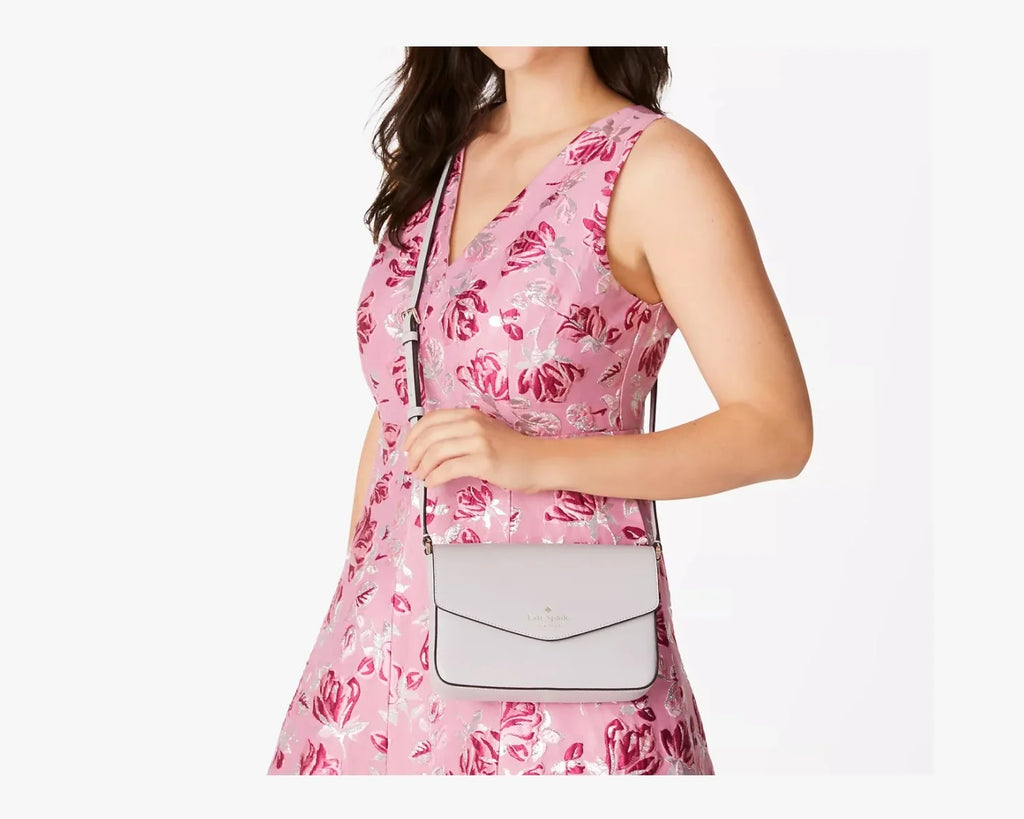 Spade K7378 Crossbody Sadie PLATINUM Envelope Kate GREY