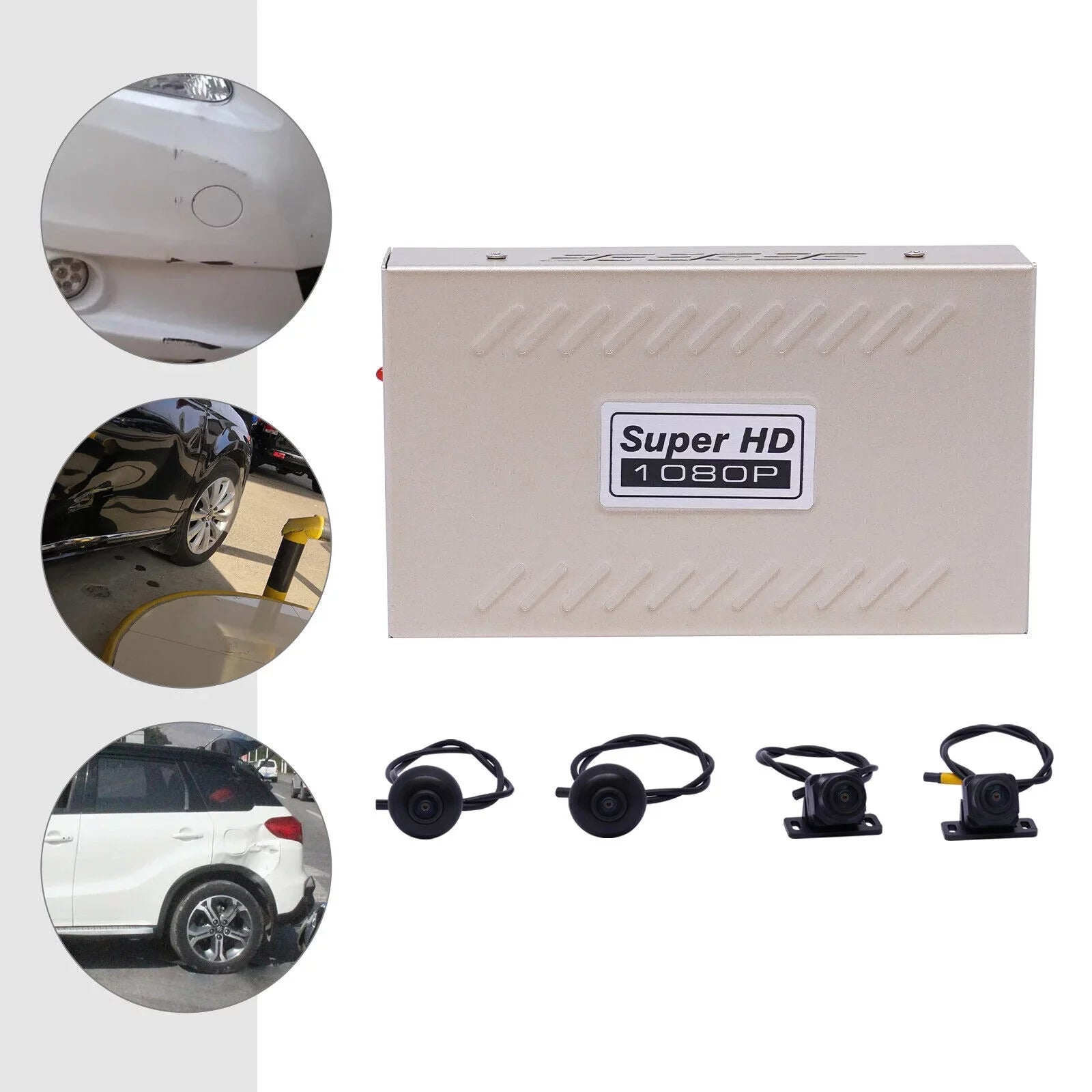 360° Recorder 1080P Night Vision ZhdnBhnos Recording Bird 4-Camera System View Kit Rear Panoramic View DVR Car
